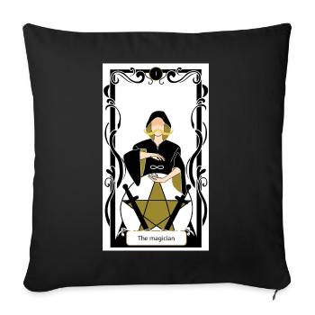 Le magicien  - Housse de coussin décorative 45 x 45 cm - noir - Devant