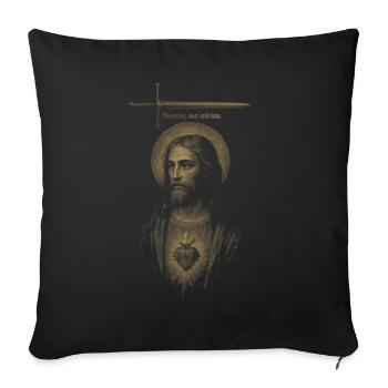 Discernment, not judgement. - Sofa pillowcase 17,3'' x 17,3'' (45 x 45 cm) - black - Front