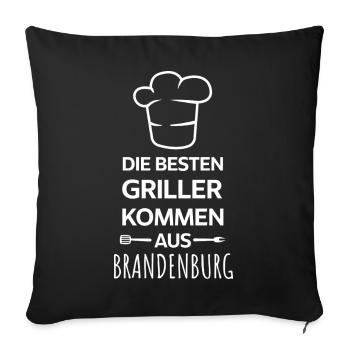The best grillers come from Brandenburg Design - Sofa pillowcase 17,3'' x 17,3'' (45 x 45 cm) - black - Front