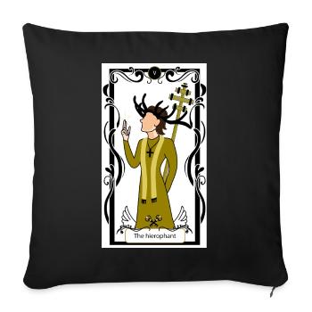 The Hierophant - Sofa pillowcase 17,3'' x 17,3'' (45 x 45 cm) - black - Front