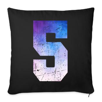Issue 6 – 6th Anniversary Gift - Sofa pillowcase 17,3'' x 17,3'' (45 x 45 cm) - black - Front