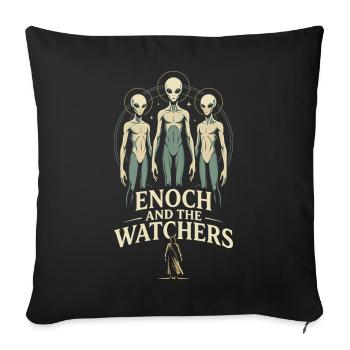 Enoch And Watchers - Sofa pillowcase 17,3'' x 17,3'' (45 x 45 cm) - black - Front