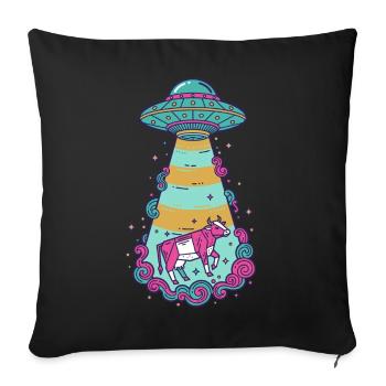 Symbole zen de la géométrie sacrée de la spiritualité - Housse de coussin décorative 45 x 45 cm - noir - Devant