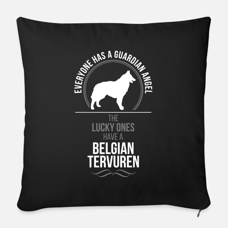 BELGIAN TERVUREN Guardian Angel Wilsigns Geschenk - Sofakissenbezug 45 x 45 cm - Schwarz