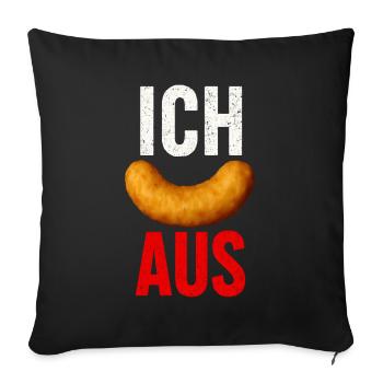 Lustiger Spruch Humor Ich Flip Aus Geschenkidee - Sofakissenbezug 45 x 45 cm - Schwarz - Vorne