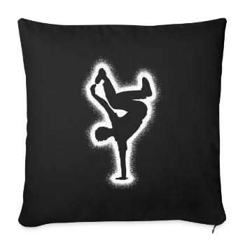 Breakdance Danse Breakdancer Enfants Breakdancer - Housse de coussin décorative 45 x 45 cm - noir - Devant