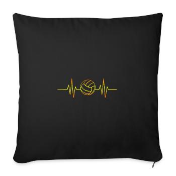 Volley-ball - Housse de coussin décorative 45 x 45 cm - noir - Devant