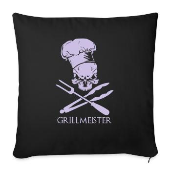 Grillmeister - Sofakissenbezug 45 x 45 cm - Schwarz - Vorne