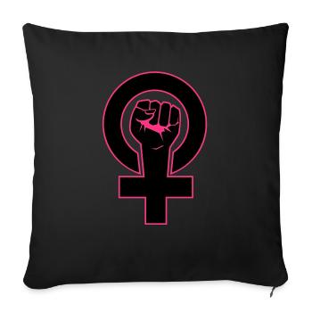 feministin - Sofakissenbezug 45 x 45 cm - Schwarz - Vorne