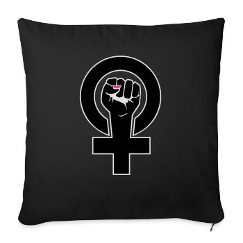 feministin - Sofakissenbezug 45 x 45 cm - Schwarz - Vorne