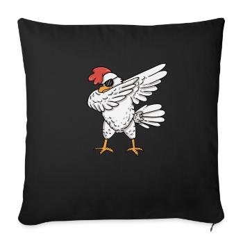 DAB CHICKEN CHICKEN DABBING CHICKEN - Sofa pillowcase 17,3'' x 17,3'' (45 x 45 cm) - black - Front