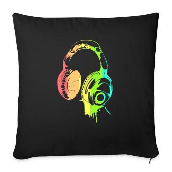 Musique d'amour - Housse de coussin décorative 45 x 45 cm - noir - Devant
