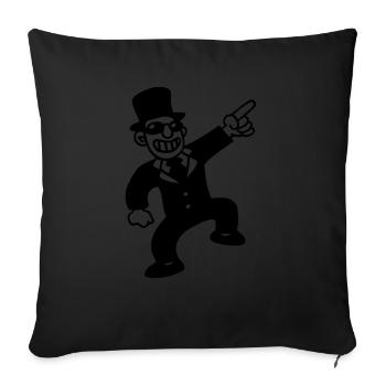 marié evjg - Housse de coussin décorative 45 x 45 cm - noir - Devant