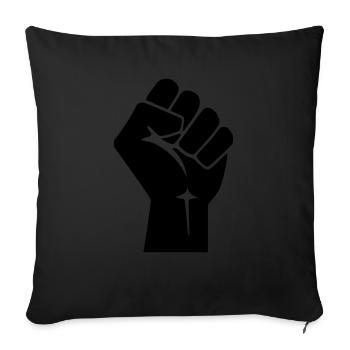 Raised Fist Logo (Vector) - Housse de coussin décorative 45 x 45 cm - noir - Devant