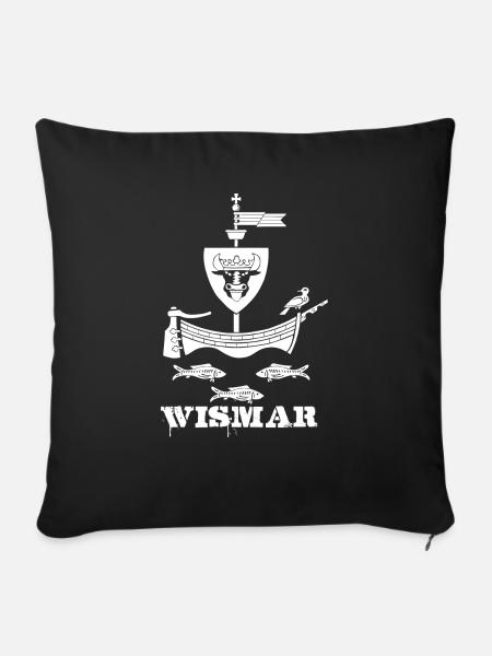Wismar - Sofakissenbezug 45 x 45 cm - Schwarz
