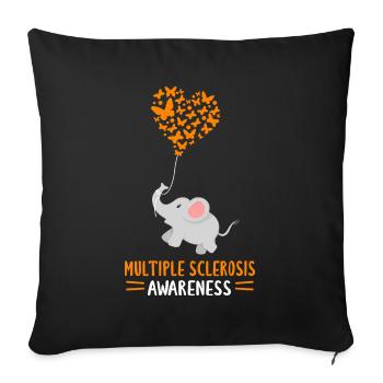Multiple Sclerosis Awareness - Housse de coussin décorative 45 x 45 cm - noir - Devant