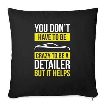 Hobby Detailer Detailing Service Auto Detailer - Housse de coussin décorative 45 x 45 cm - noir - Devant