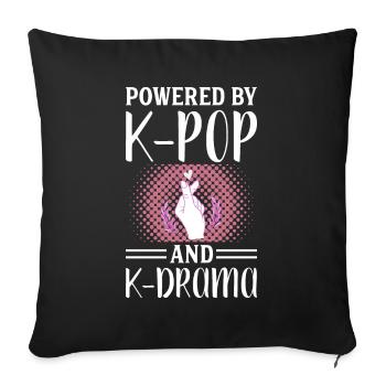K-Pop K-Drama Kpop Kdrama Hallyu Korea South Korea - Sofa pillowcase 17,3'' x 17,3'' (45 x 45 cm) - black - Front