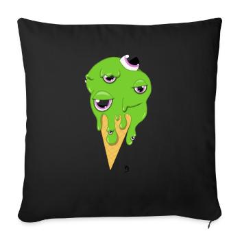 Eyes cream - Housse de coussin décorative 45 x 45 cm - noir - Devant