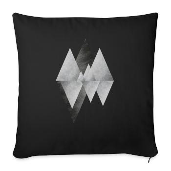 Mountains - Sofa pillowcase 17,3'' x 17,3'' (45 x 45 cm) - black - Front