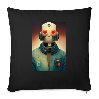 Astronaut Space Future - Sofa pillowcase 17,3'' x 17,3'' (45 x 45 cm) - black - Front