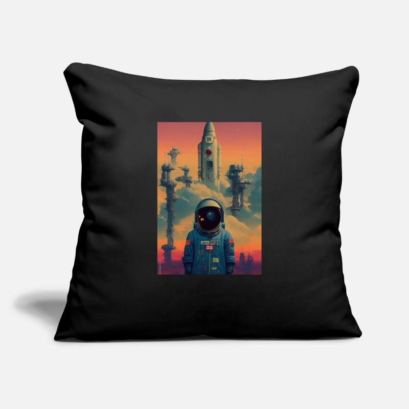 Astronaute Space Future Rocket Housse de coussin décorative 45 x 45 cm
