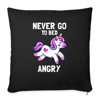 cute unicorn design - Sofa pillowcase 17,3'' x 17,3'' (45 x 45 cm) - black - Front