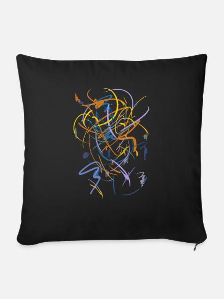 Abstrakt - Sofakissenbezug 45 x 45 cm - Schwarz