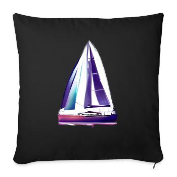 Sailor Sailing Ship Sailing Sailboat Sailing Sports - Sofa pillowcase 17,3'' x 17,3'' (45 x 45 cm) - black - Front