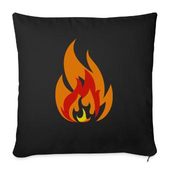The Power of Fire: flames of inspiration - Sofa pillowcase 17,3'' x 17,3'' (45 x 45 cm) - black - Front