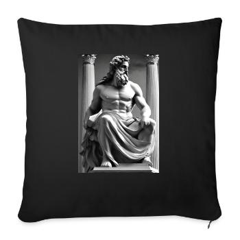 Zeus II - Sofakissenbezug 45 x 45 cm - Schwarz - Vorne