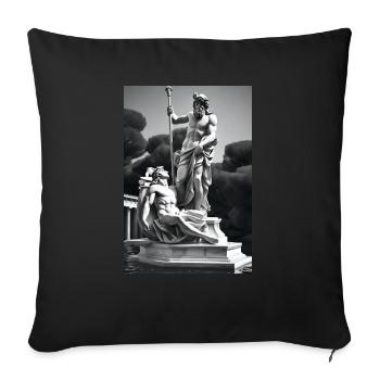 Zeus und Apollon - Sofakissenbezug 45 x 45 cm - Schwarz - Vorne