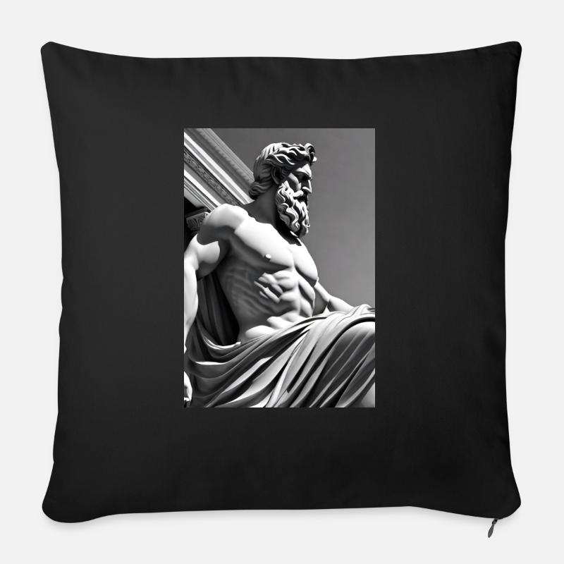 Zeus IV - Sofakissenbezug 45 x 45 cm - Schwarz