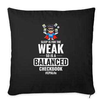 Super-héros CPA : jongler avec les calculatrices avec un clin d’œil - Housse de coussin décorative 45 x 45 cm - noir - Devant