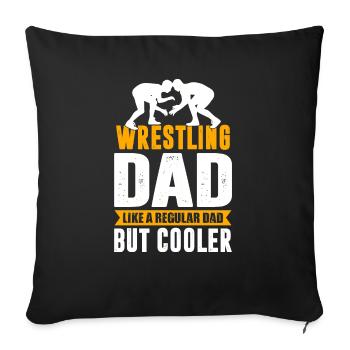 Wrestling - Sofa pillowcase 17,3'' x 17,3'' (45 x 45 cm) - black - Front