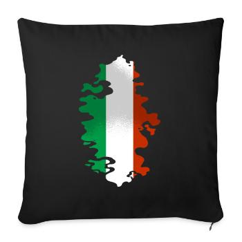 Italy Flag Vintage Italian Flag Used Look - Sofa pillowcase 17,3'' x 17,3'' (45 x 45 cm) - black - Front