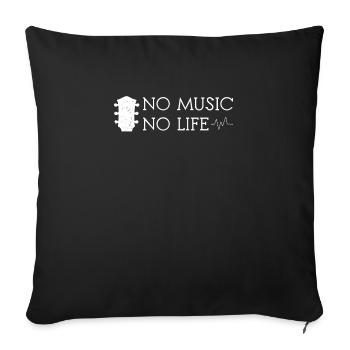 Pas de musique, pas de vie - Housse de coussin décorative 45 x 45 cm - noir - Devant