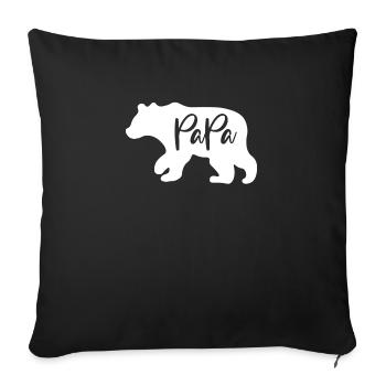 Papa Bear - Sofa pillowcase 17,3'' x 17,3'' (45 x 45 cm) - black - Front