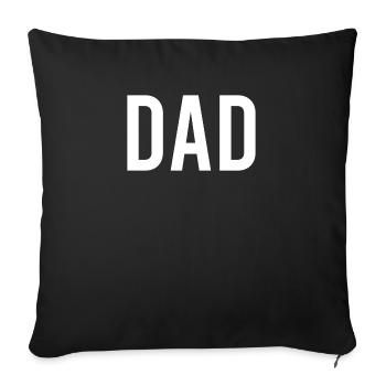 monde meilleur papa père couple couple parents papa papa papa - Housse de coussin décorative 45 x 45 cm - noir - Devant