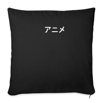 Anime Japanisch - Sofakissenbezug 45 x 45 cm - Schwarz - Vorne