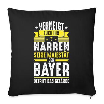 Bayer Bayern Hauptstadt Sprüche - Sofakissenbezug 45 x 45 cm - Schwarz - Vorne