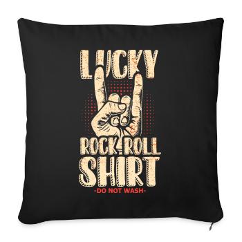 Musique rock and roll Musique rock - Housse de coussin décorative 45 x 45 cm - noir - Devant