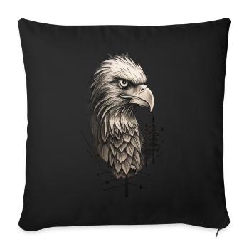 Adler - König der Lüfte - Sofakissenbezug 45 x 45 cm - Schwarz - Vorne