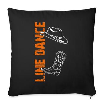 Conception de danse en ligne pour danseurs et groupe de danse - Housse de coussin décorative 45 x 45 cm - noir - Devant