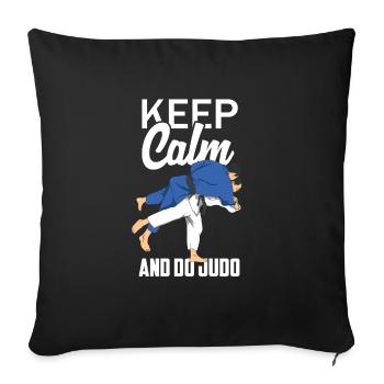 Judo - Housse de coussin décorative 45 x 45 cm - noir - Devant