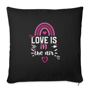 Love is in the Air - Sofa pillowcase 17,3'' x 17,3'' (45 x 45 cm) - black - Front