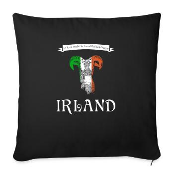 Irlande Irlande Irlandais - Housse de coussin décorative 45 x 45 cm - noir - Devant