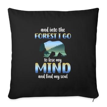 Nature Recreation Hirsch - Sofa pillowcase 17,3'' x 17,3'' (45 x 45 cm) - black - Front