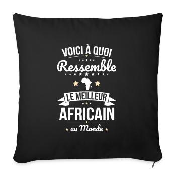 Voici à quoi ressemble le meilleur Africain - Housse de coussin décorative 45 x 45 cm - noir - Devant