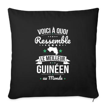 Voici à quoi ressemble le meilleur Guinéen - Housse de coussin décorative 45 x 45 cm - noir - Devant